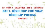 Khái niệm hình hộp chữ nhật, hình lập phương cách nhận...